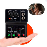 Mesa De Som Placa De Som Mixer Interface De Audio Gravação