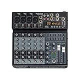 Mesa De Som Profissional Interface De Audio 6 Canais  USB  DSP 99bit  Equalizador De 7 Bandas  Mixer Digital Com Bluetooth  Preto