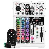 Mesa De Som Taramps T0302 Player Multicolor Led RGB Som Automotivo Bluetooth Equalizador 4 Bandas Mp3 Usb FM 12v Controle Remoto 3 Entrada 2 Saída XLR P10 RCA Mixer Caixa Bob Rack Movel Microfone