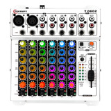 Mesa De Som Taramps T0602 Multicolor Led Rgb Nos Botões Equalizador Som Automotivo Xlr P10 Rca 0602 6 Entradas Audio Mixer 98 Efeitos De Iluminacao 12v Equalizadora Para Igrejas Comercios Festas