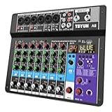 Mesa De Som-teyun-vedo 8 A8 Canais Digital-número Profissional Portátil Com Reverb Bluetooth Usb Interface Audio-áudio Mixer 7-6-4-3- Canal Phantom 48v Console-melhor Que A6 A4 Na4 Power Channel