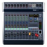 Mesa De Som Tklbls T8 Bivolt 8 Canais 48v Com 256 Efeitos