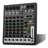 Mesa De Som Tklbls Z6 Bivolt 6 Canais 48v Com 99 Efeitos Usb