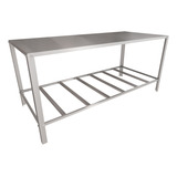 Mesa De Tosa Com Prateleira 1 20m Inox Pet Shop Banho E Tosa