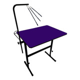Mesa De Tosa Petshop Banho E Tosa Regulável Cor Roxo