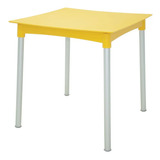 Mesa Diana Polipropileno Amarela Pernas Alumínio Tramontina Cor Da Tampa Amarelo