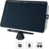 Mesa Digitalizadora HUION HS611 Tablet Gráfico Com 10 Teclas De Atalho 8 Teclas Multimídia Stylus Sem Bateria 8192 Caneta Pressão Inclinação Digital Arte Tablet Para Pintura Design Esboço Iniciante
