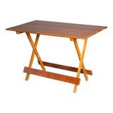Mesa Dobrável 120x70 Tampo De Madeira Paraná