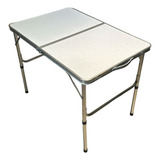 Mesa Dobrável Alumínio 90x60 Cm Vira Maleta Titanium