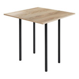 Mesa Dobravel Ciplafe Expert Tampo Bp Carvalho 0 72m Tubo Craqueado Preto