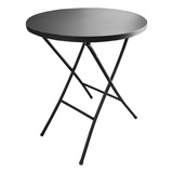 Mesa Dobravel Em Aço Bar Cozinha Tampo Redondo Restaurante
