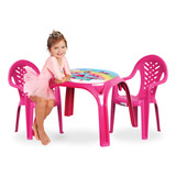 Mesa E 2 Cadeiras Infantil Para Criança Aprender E Desenhar