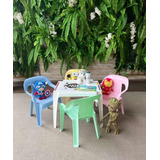 Mesa E Cadeiras Infantil Coloridas Poltrona Kit C 5 Jogos