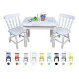 Mesa Educativa Infantil C 2 Cadeiras Coloridas