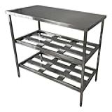 Mesa Em Inox 110x70x90 Bancada Auxiliar Inox