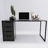 Mesa Escrivaninha 1 20 P Escritório Decoração gaveteiro