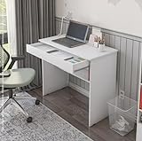 Mesa Escrivaninha Branco Com 1 Gav Notebook Vitória Branca