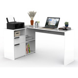 Mesa Escrivaninha Durango Luxo Formato 2 Em 1 Premium