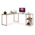 Mesa Escrivaninha Estilo Industrial Em L Com Prateleiras - Klm Store - Bronze/off White