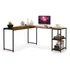 Mesa Escrivaninha Estilo Industrial Em L Com Prateleiras Klm Store