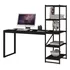 Mesa Escrivaninha Fit 4 Prateleiras Preto   Art Panta