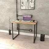 Mesa Escrivaninha Industrial 90cm Trevalla Kuadra ME90 E10 Carvalho