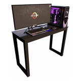 Mesa Estudo Gamer Industrial Aparador Sala Cozinha Cor Preto