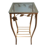 Mesa Ferro Para Telefone 30cm X30 Cm E 70cm Altura Com Vidro