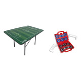 Mesa Futebol De Botão 2 Times Completos E Maleta Klopf 1027