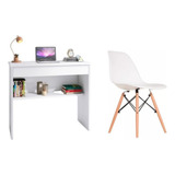 Mesa Gamer Espaçosa Para Pc E Notebook C Cadeira Eames