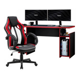 Mesa Gamer Xp Vermelho   Cadeira Gamer Royale