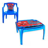 Mesa Infantil Azul Cadeiras Presente Dia Das Crianças Natal