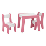 Mesa Infantil Barbie Com 2 Cadeiras