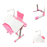 Mesa Infantil Cadeira Escolar Regulável Estudo E Desenho Rosa