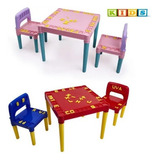 Mesa Infantil Colorida Com 2 Cadeira