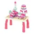 Mesa Infantil Educativa Com Blocos De Montar Cor Rosa Mega Compras Mc927
