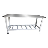 Mesa Inox 1 90x70 Serviço Industrial Prateleira Reforçada