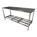 Mesa Inox Com Prateleira