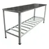 Mesa Inox De Serviço Industrial Aço 1 90x70 Com Prateleira