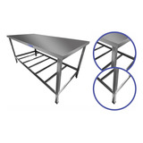 Mesa Inox Industrial Para Cozinha De Restaurante 2m Sebem