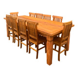 Mesa Jantar 2 40 10 Cadeiras 3 Banqueta Madeira Demolição