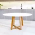 Mesa Jantar Eames Eiffel Redonda 110cm Lívia Madeira Maciça