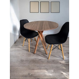 Mesa Jantar Madeira 80cm Branca Pés Em Madeira Maciça