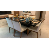 Mesa Jantar Quadrada Em Mdf Laca Preto Brilho 150x150