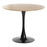 Mesa Jantar Redonda Saarinen Tulipa 80cm Base Aço
