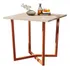Mesa Jantar Valence 80x80 Off White Cobre Estilo Industrial Mobigu