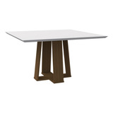 Mesa Jantar Valência Imbuia 135x135 Para 6 Cadeiras N Ceval
