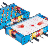 Mesa Jogos 2 Em 1 Aero Hockey E Pebolim Totó Game Infantil