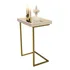 Mesa Lateral Apoio Sofá Com Espelho Jb 4774   Várias Cores Cor Pérola dourado