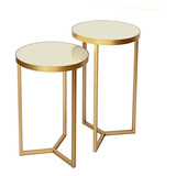 Mesa Lateral Conjunto Com 2 Tampo Laqueado